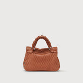 POSTINA® BABY LEATHER BAG VENISSA HOME SPECIAL HANDLE BROWN BRANDY | Zanellato