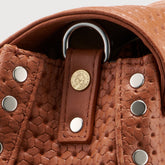 POSTINA® BABY LEATHER BAG VENISSA HOME SPECIAL HANDLE BROWN BRANDY | Zanellato