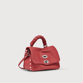 POSTINA® BABY LEATHER BAG VENISSA HOME SPECIAL HANDLE RED TANGO - Small bags | Zanellato