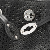 MONDA'® SMALL LEATHER BAG VENISSA SPECIAL HANDLE BLACK NEROS | Zanellato