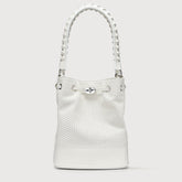 MONDA'® SMALL LEATHER BAG VENISSA HOME SPECIAL HANDLE WHITE CIMA - Shoulder Bags | Zanellato