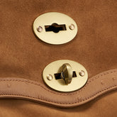 POSTINA® SMALL LEATHER BAG IN ZASHMERE® &  CACTUS BROWN DORSODURO | Zanellato