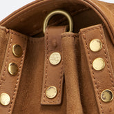 POSTINA® SMALL LEATHER BAG IN ZASHMERE® &  CACTUS BROWN DORSODURO | Zanellato