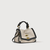 BORSA POSTINA® BABY IN PELLE ZASHMERE® & CACTUS GREY SASSO CORTO - Suede | Zanellato