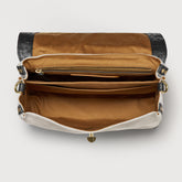 POSTINA® SMALL LEATHER BAG IN ZASHMERE® & CACTUS GREY SASSO CORTO | Zanellato