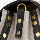 POSTINA® SMALL LEATHER BAG IN ZASHMERE® & CACTUS GREY SASSO CORTO | Zanellato