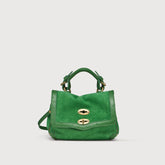 BORSA POSTINA® BABY IN PELLE ZASHMERE® & CACTUS GREEN SELVA DI VAL GARDENA - Suede | Zanellato