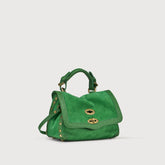 BORSA POSTINA® BABY IN PELLE ZASHMERE® & CACTUS GREEN SELVA DI VAL GARDENA - Suede | Zanellato