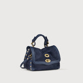 BORSA POSTINA® BABY IN PELLE ZASHMERE® & CACTUS BLUE SIDERALE - Suede | Zanellato