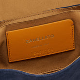 POSTINA® BABY LEATHER BAG IN ZASHMERE® & CACTUS  BLUE SIDERALE | Zanellato