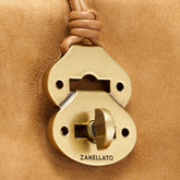 DOTTA® SMALL BAG IN ZASHMERE® CACTUS BROWN LEATHER DORSODURO | Zanellato