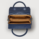 DOTTA® BABY BAG IN ZASHMERE® LEATHER & CACTUS SIDERAL BLUE | Zanellato