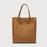 BORSA A'SPASSO® MEDIUM ZASHMERE® & CACTUS BROWN DORSODURO - Suede | Zanellato