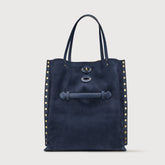 BORSA A'SPASSO® MEDIUM ZASHMERE® & CACTUS BLUE SIDERALE - Suede | Zanellato