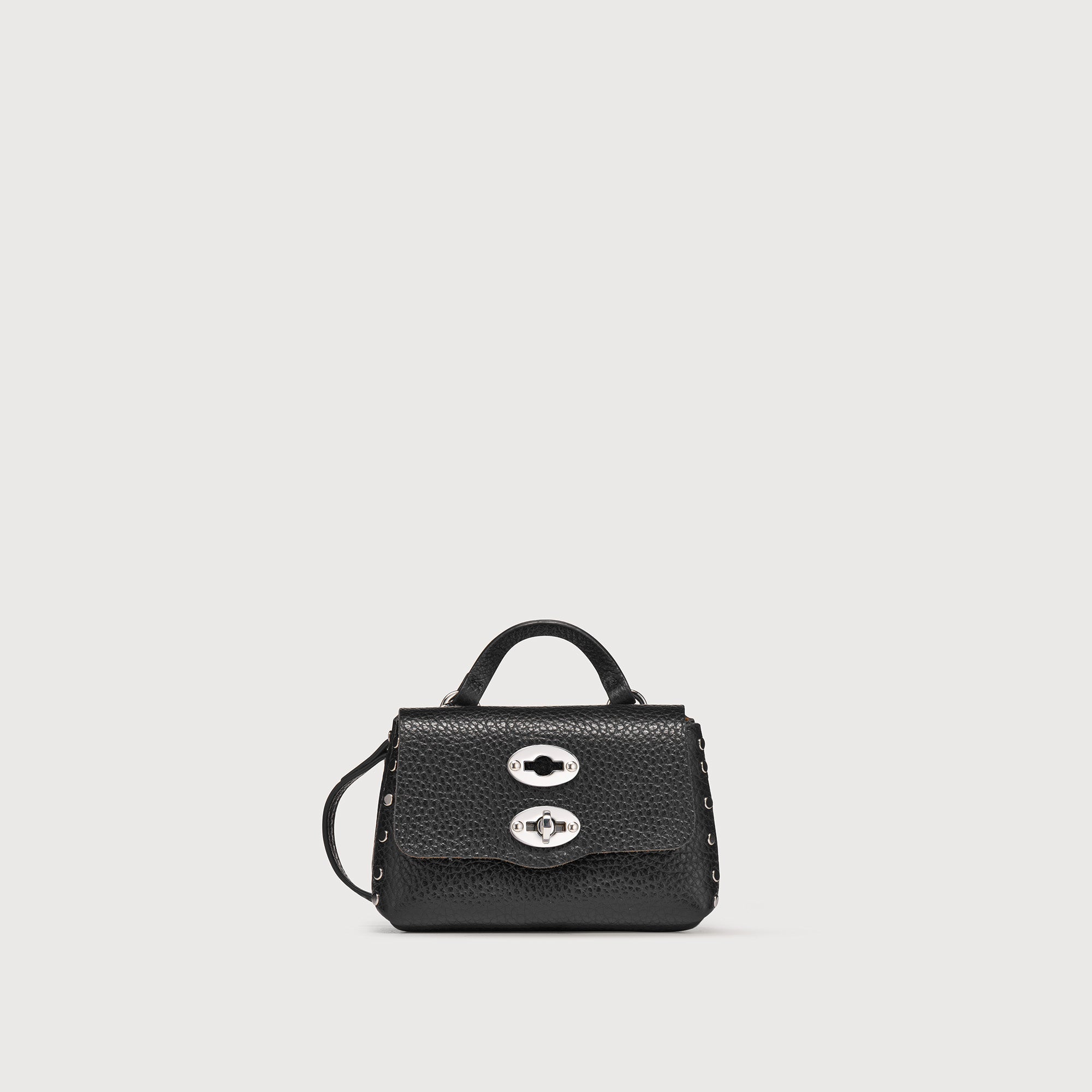 POSTINA® WALLET IN PELLE MARTELLATA BLACK NERO | Zanellato