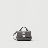 POSTINA® WALLET IN GREY VULCANO HAMMERED LEATHER | Zanellato