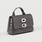 POSTINA® WALLET IN GREY VULCANO HAMMERED LEATHER | Zanellato