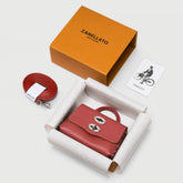 POSTINA® WALLET IN RED RADICCHIO DI TREVISO HAMMERED LEATHER | Zanellato