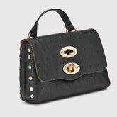 POSTINA® LEATHER WALLET IN CACTUS BLACK CRATERE  | Zanellato