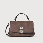 BORSA POSTINA® SMALL IN VIMINI BROWN SOTTOBOSCO - Borse Primavera Estate | Zanellato