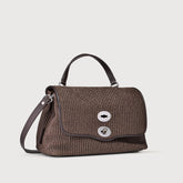 BORSA POSTINA® SMALL IN VIMINI BROWN SOTTOBOSCO - Borse Primavera Estate | Zanellato