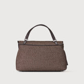 POSTINA® SMALL WICKER BAG BROWN SOTTOBOSCO | Zanellato