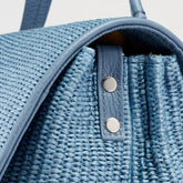 POSTINA® SMALL WICKER BAG BLUE ADRIATICO | Zanellato