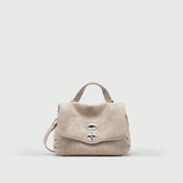POSTINA® BABY IN VELLUTO BEIGE VICOLO ROMANO - Borse in velluto | Zanellato